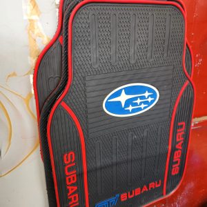 Subaru Floor Mats for 5-Seater Vehicles – Black and Red
