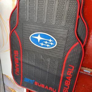Subaru Floor Mats for 5-Seater Vehicles – Black and Red