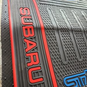 Subaru Floor Mats for 5-Seater Vehicles – Black and Red