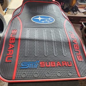 Subaru Floor Mats for 5-Seater Vehicles – Black and Red