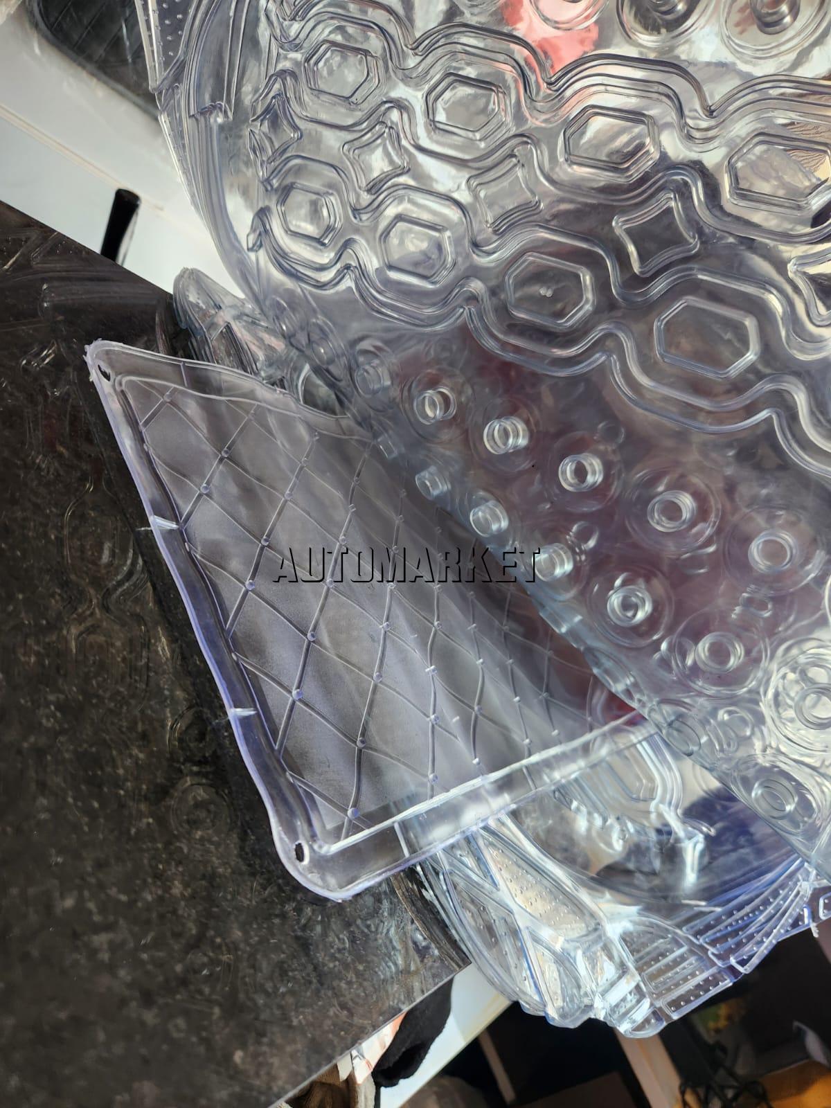 Clear Transparent Car Floor Mats for 5-Seater Vehicles