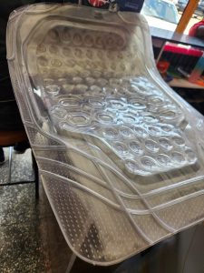 Clear transparent textured car floor mats for 7-seater vehicles