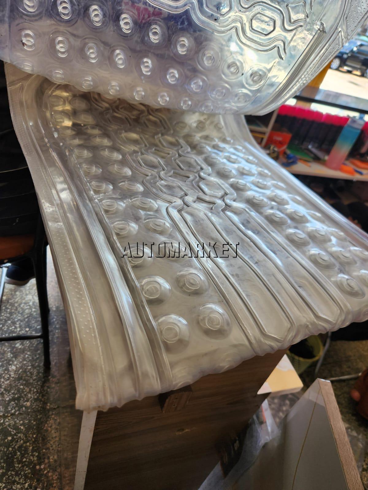 Clear Transparent Car Floor Mats for 7-Seater Vehicles