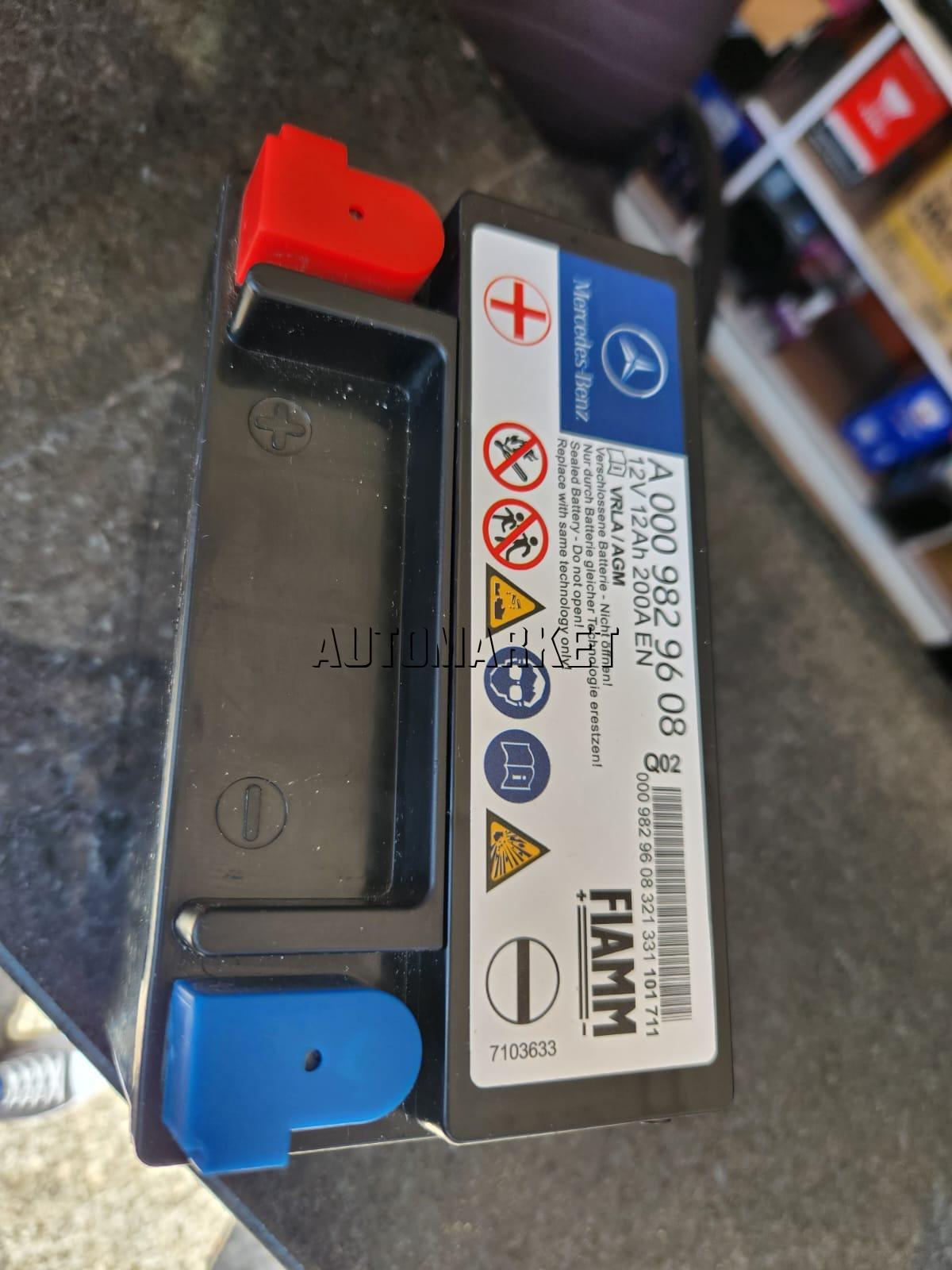 Mercedes-Benz Auxiliary Battery A0009829608 12V 12Ah 200A AGM