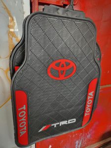 Toyota TRD black and red car floor mats for 5-seater vehicles