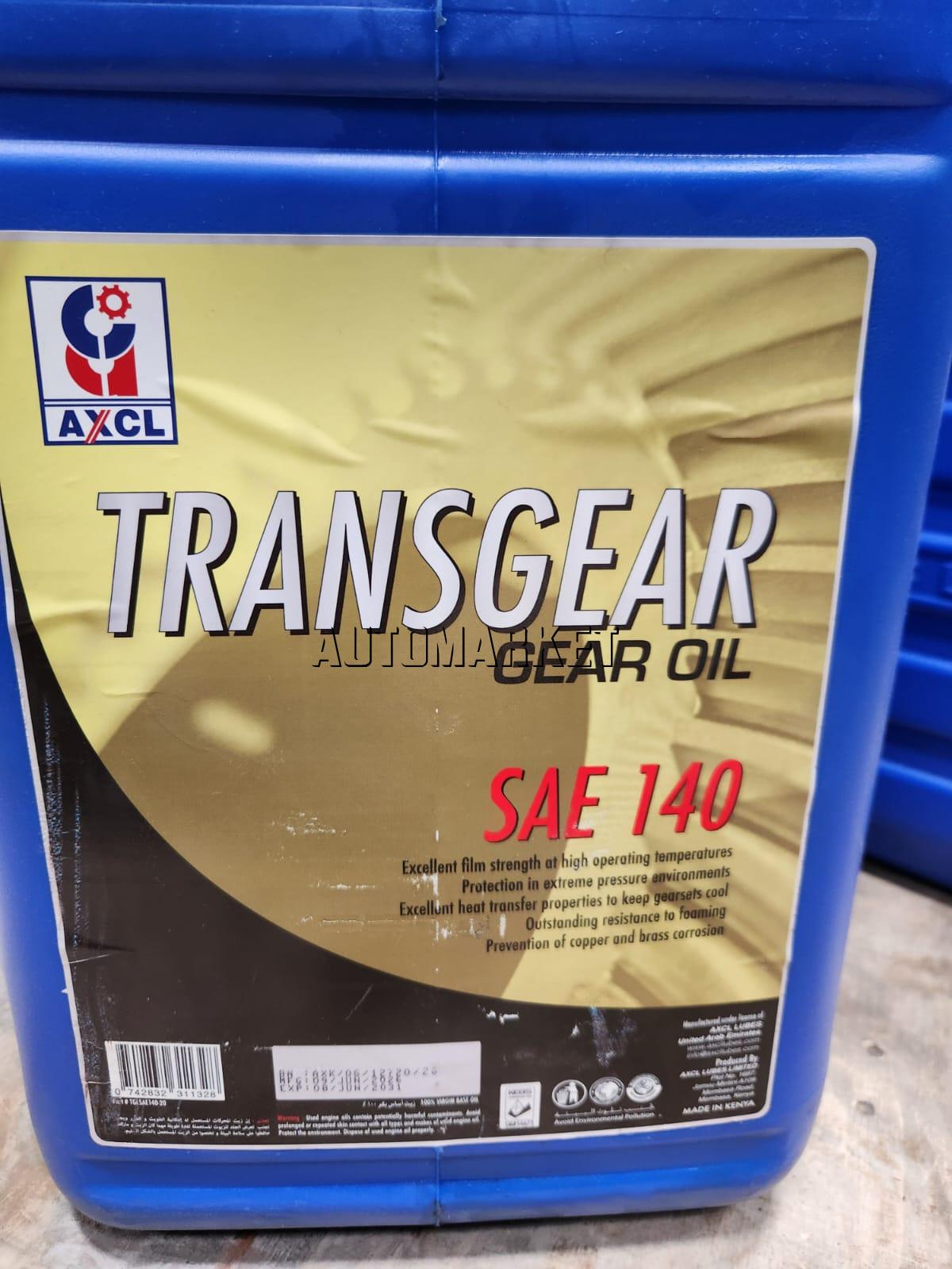 AXCL Transgear SAE 140 Gear Oil 20L