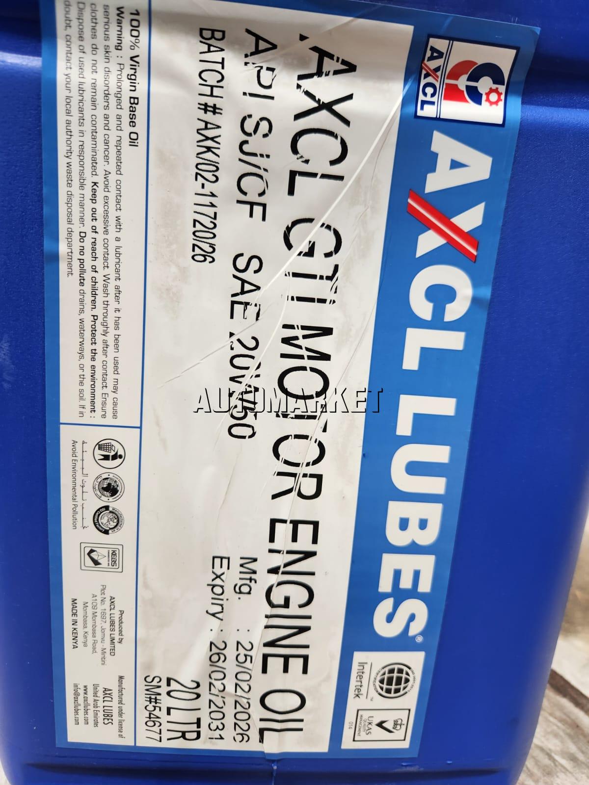 AXCL 20W-50 Motor Engine Oil 20L