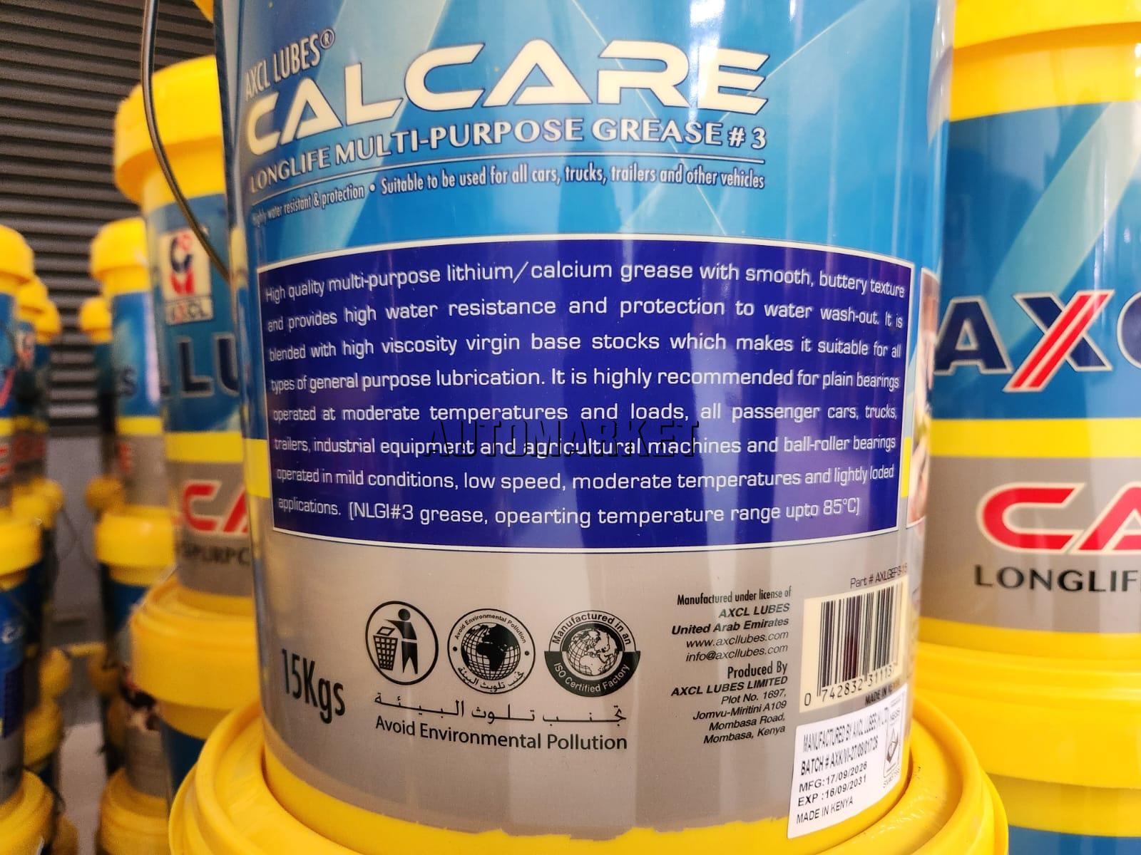 AXCL Calcare Longlife Multi-Purpose Grease #3 15KG